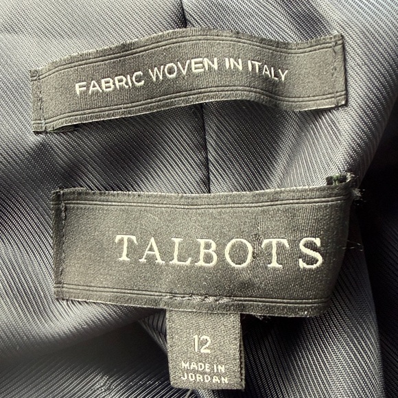 TALBOTS Classic Wool Blend Italy Woven Blazer Jacket Sz 12 NWT - Picture 10 of 13